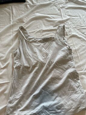 White House Black Market White Scoop Neck Tank